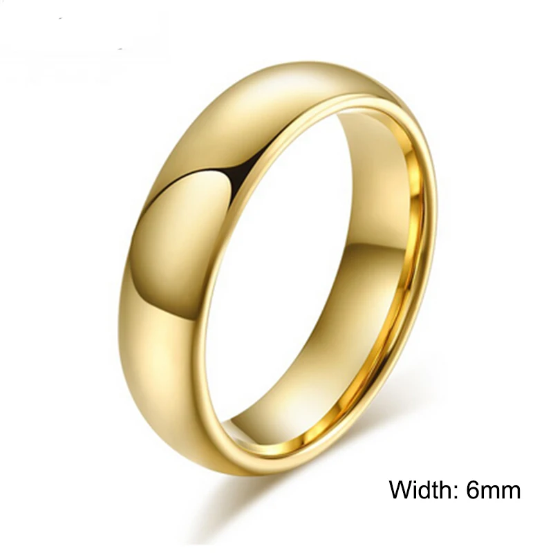 100S JEWELRY Tungsten Wedding Band - Two Tone Gold & Silver, 8mm Width, Sizes 8-15