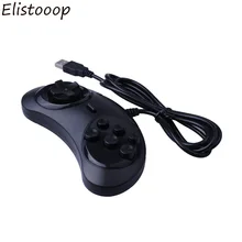 Usb gamepad 6 botões controlador de jogo para sega usb gaming joystick titular para pc mac mega drive gamepads