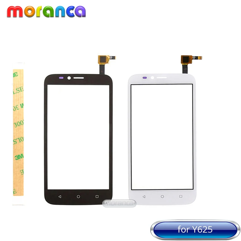 

Touch Panel for Huawei Ascend Y625 Y 625 Touch Screen Digitizer Front Glass Sensor Lens White Black Replacement + 3M Tape