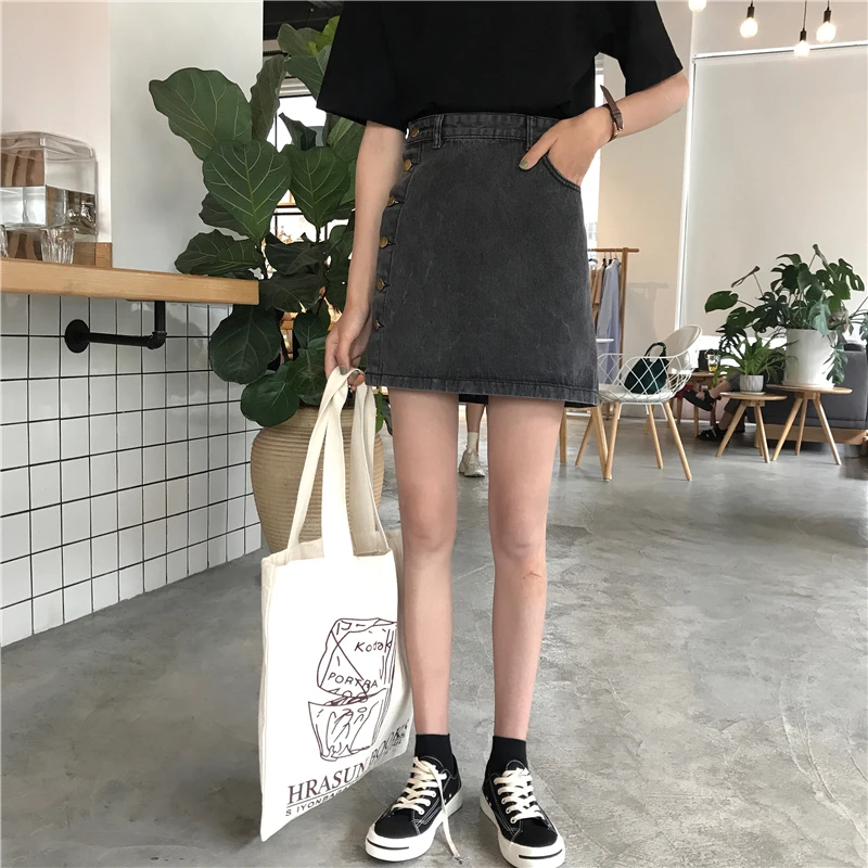2019_sexy_button_high_waist_streetwear_korean_mini_denim_skirt_short_jean_skirts_women's_plus_size_5xl_summer_women_blue_black_3
