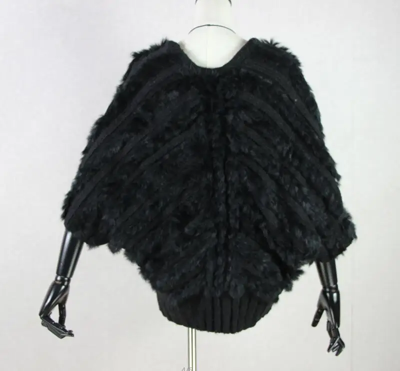 Высокое качество, Женское пальто из натурального меха кролика, вязаный жилет, меховой жилет, женская зимняя теплая куртка, жилет