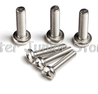 

100pcs Pm2/3 M2 M3 Iso7045 Din7985 Gb818 Nickel Plated Cross Recessed Round screw