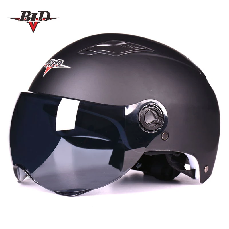 Горячая мотоциклетный шлем Ретро стиль 54-60 см голова Половина лица защитный шлем - Цвет: 8
