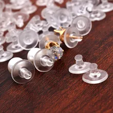 60pcs/bag Good Earrings Jewelry Accessories Big Earrings Back Stopper Round Ear Plugging Blocked Back Stoppers Jewelry Findings new round ball shape ear back ear plugging blocked ear stud earring stopper transparent plastic silicone earrings diy jewelry