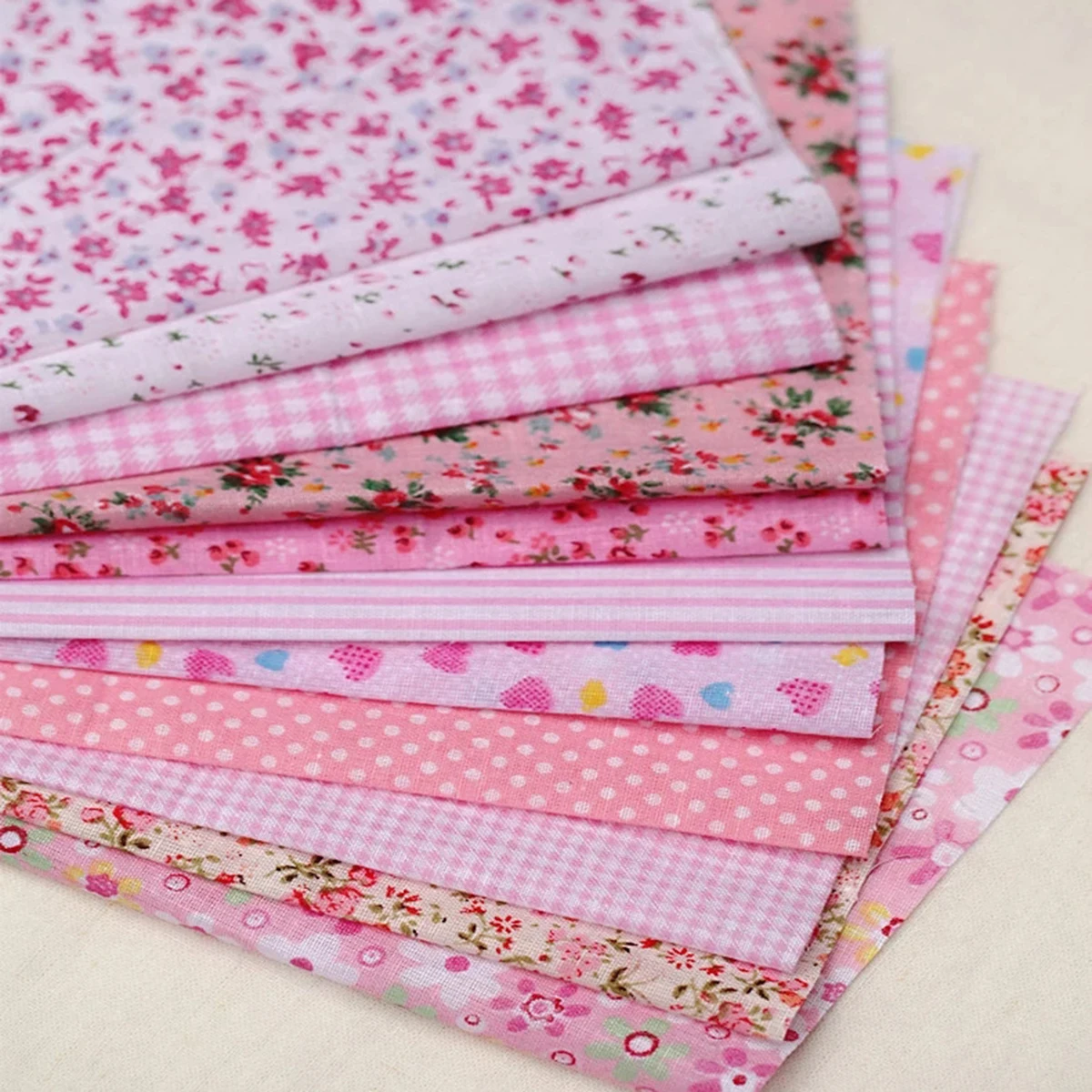 50pcs 10*10cm Square Fabric Bundle Patchwork Clothing Sewing Quilting Crafts