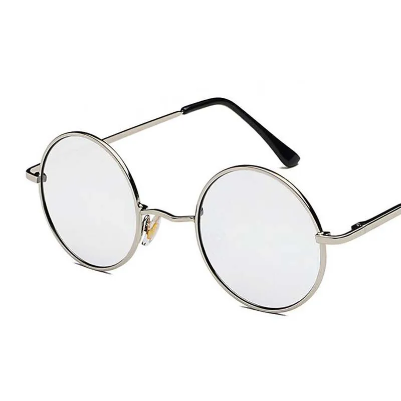 Ретро Круглые очки для мужчин и женщин металлические круглые поляризованные солнцезащитные очки винтажные маленькие очки в стиле хиппи круглые линзы