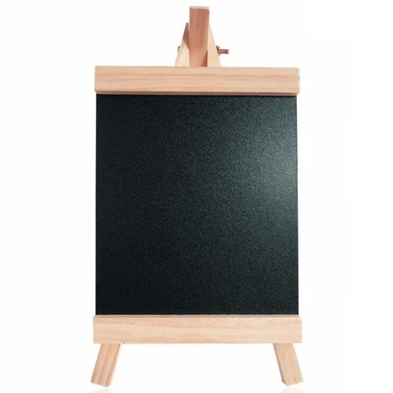 

16*29cm Wooden Desktop Message Blackboard Pine Kids Easel Chalkboard Black Board Collapsible Writing Boards Painting Supplies