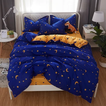 

Classic bedding set 5 size Stripe heart black bed linen 4pcs/set duvet cover set Pastoral bed sheet AB side duvet cover 2019 bed