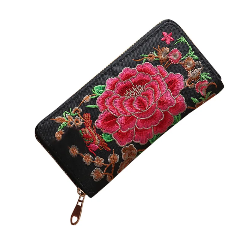 Женская модная сумка-кошелек с вышивкой в этническом стиле, сумка для карт, сумка для монет#0