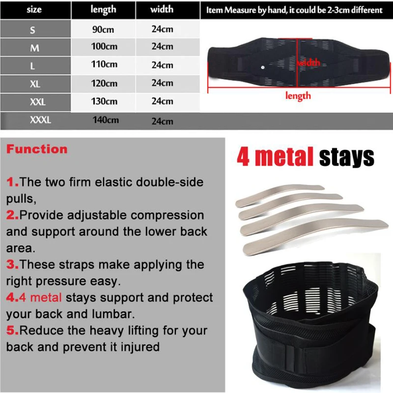 Ортопедический пояс унисекс для поясницы и поясницы, пояс для фитнеса, мужской Ортопедический Корсет для поясницы, бандаж для спины, большой размер XXXL