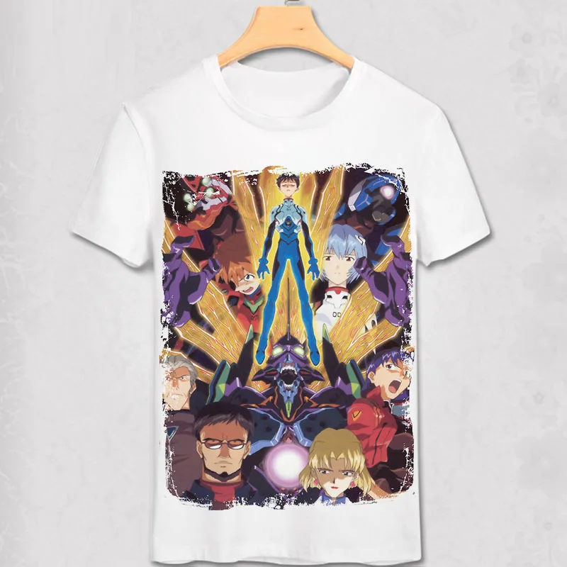 

Neon Genesis Evangelion T Shirt shinji ikari shirt Japanese Anime Custom Cosplay Shirt EVA Robit Transformation Cartoon T-shirt