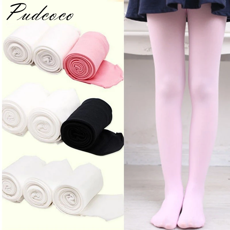 

Pudcoco 2019 Brand New Kids Children girls ballet dance footed tights Black White Pink