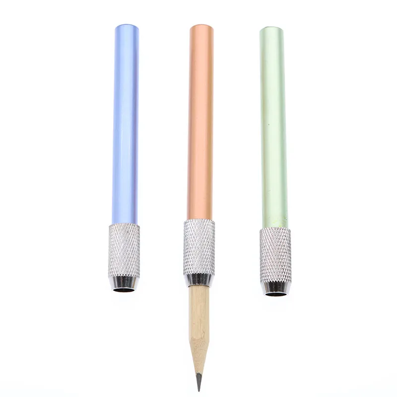 

1pc Metal Single Screw Pencil Extender Child Student Learning Pencil Extender School Supplies (Send in different colors)