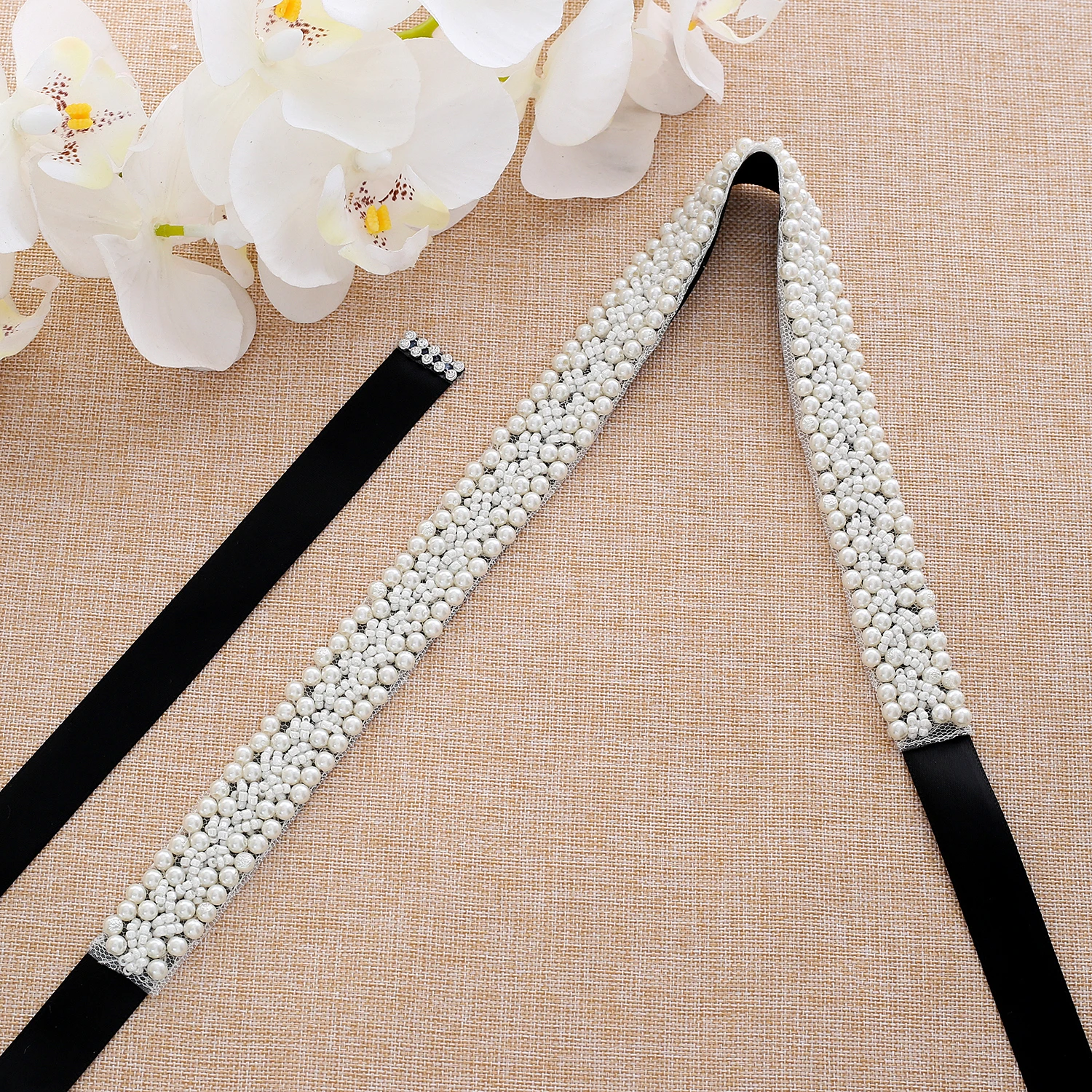 Bridal Waistband Pearls Wedding Belts handmade