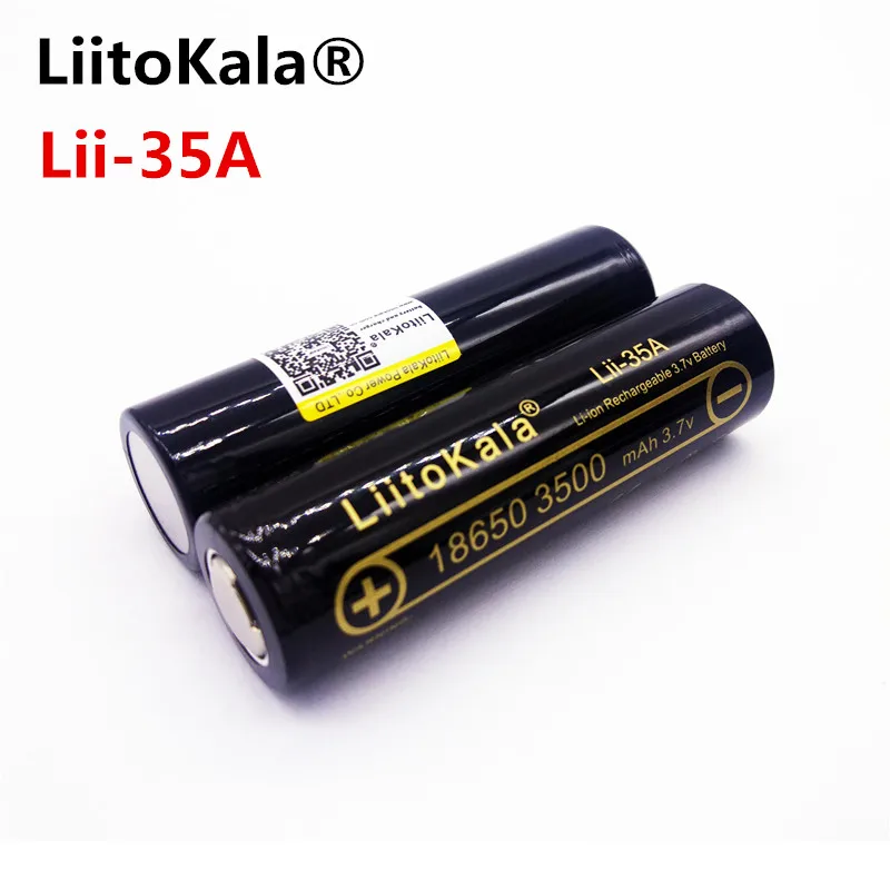 1 шт. оригинальные LiitoKala Lii-35A 3,7 V 3500mAh NCR18650 10A разрядные аккумуляторные батареи для Sanyo 18650 батареи/БПЛА