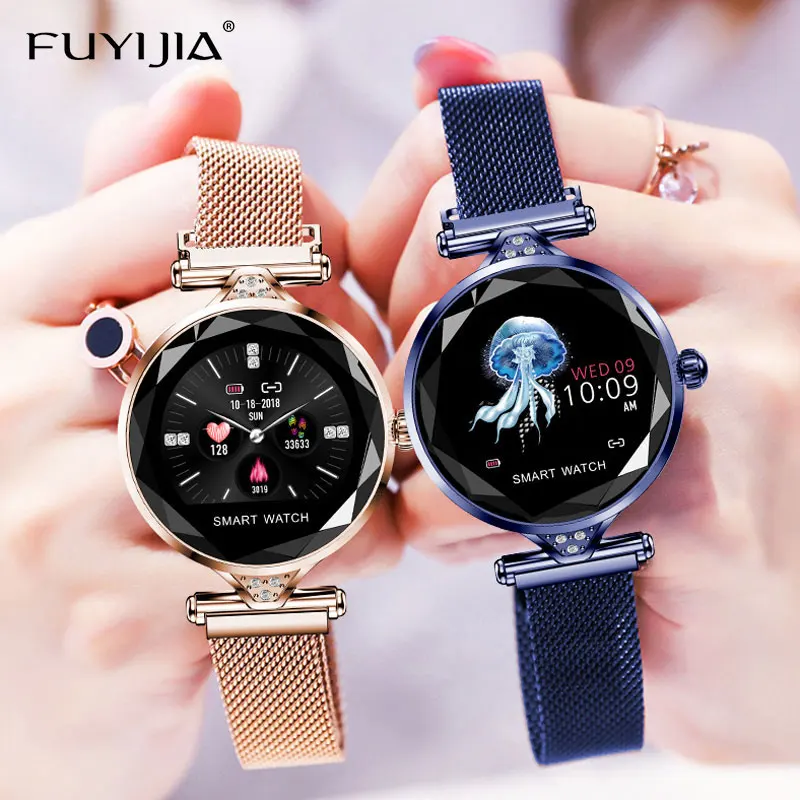 2019 New Heart Rate Monitoring Multifunction Gold Watch Woman Top Brand Smart Watches Ladies Sports Watch Fashion Female Clock