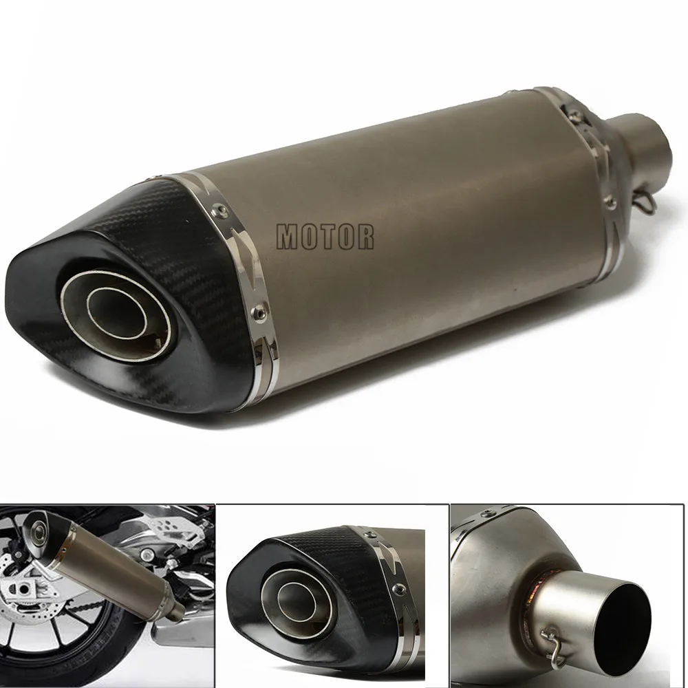 

Motor Universal Exhaust Pipe 51MM Motorcycle Muffler Exhaust Pipe Escape Carbon Firber For BMW R1200R/S/ST R1200GS/RT C650Sport