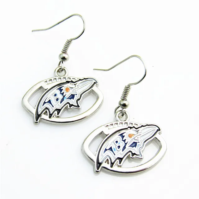 Usa Football Baltimore Ravens Logo Drop Earring Tame Women Usa Football Baltimore Ravens Logo Drop Earring Tame Women Jewelry 5pair Lot