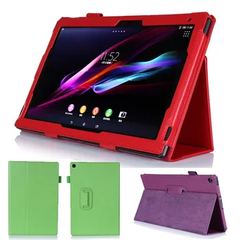 

Case for Sony Xperia Z2 10.1 inch, Folio Litchi PU Leather Stand Protective Cover For Sony Z2 Tablet Folding Funda Cover Case