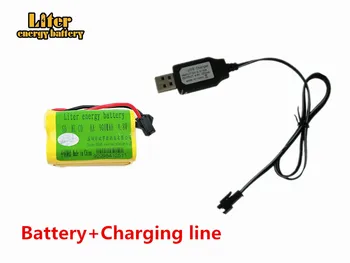 

4.8v 900mah Rechargeable Ni-Cd AA 4.8v Bateria with Charger 4.8v nicd ni cd battery pack 4.8v 900mah for RC boat model car toy