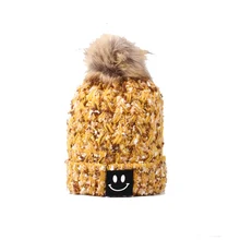 Новая горячая уличная Лыжная Шапка женская зимняя Лыжная шапочка из искусственного меха шар для шапки вязаная шапка теплая трендовая мягкая брендовая Толстая Женская шапка s