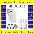 Smart Home WIFI Wireless Video Door Phone System with home alarm system Card Unlock Function & Remote Wireless Control D11C