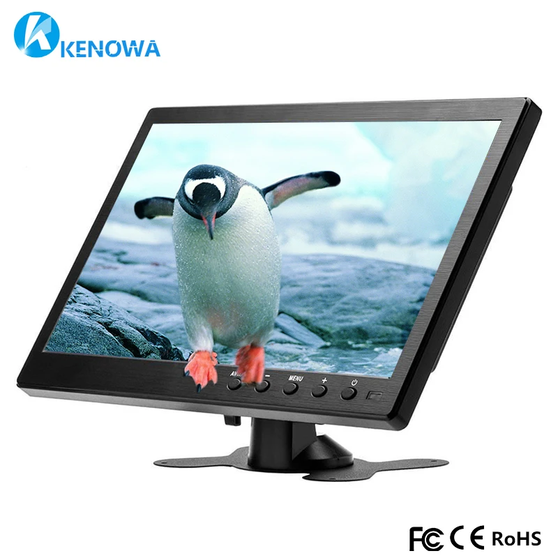 

10.1" LCD HD Monitor Mini TV & Computer Display Color Screen 2 Channel Video Input Portable Monitor With Speaker HDMI VGA USB TV