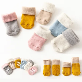 

Autumn and winter with plush thick doll socks cartoon high doll socks plush matching children's wear socks