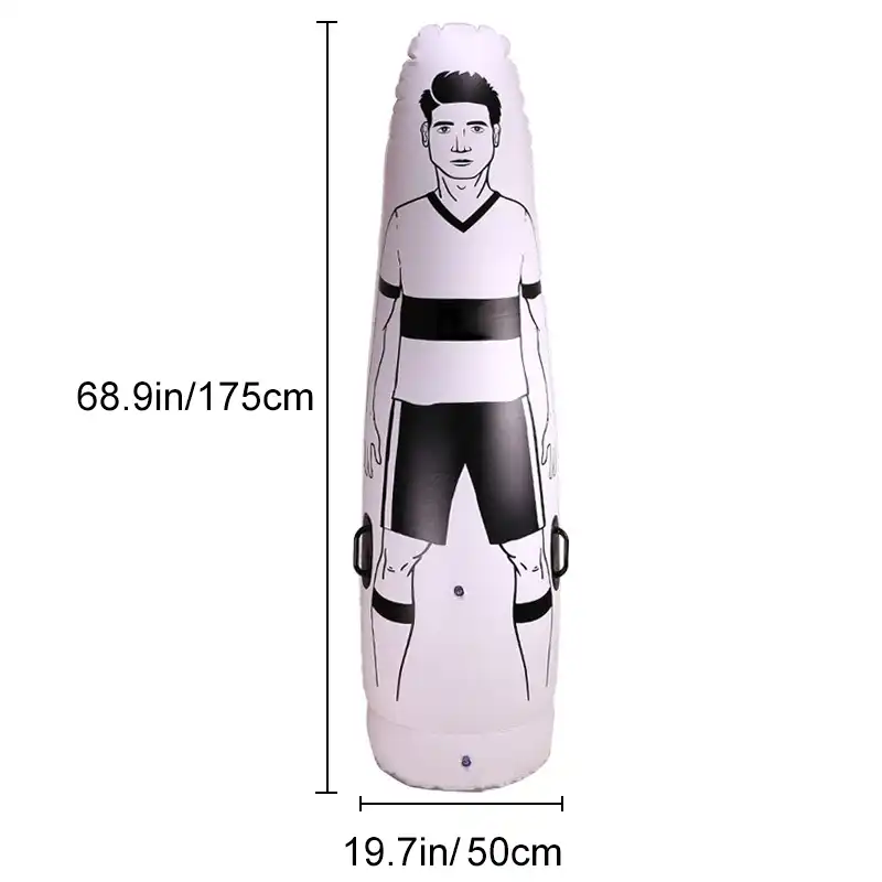 1.6m Inflatable Football Training Goal Keeper Column Stand Tumbler Soccer Train Dummy for Kid Adult inflatable football training dummy Soccer Dummy Goal Keeper Tumbler Air Mannequin Defender Wall
