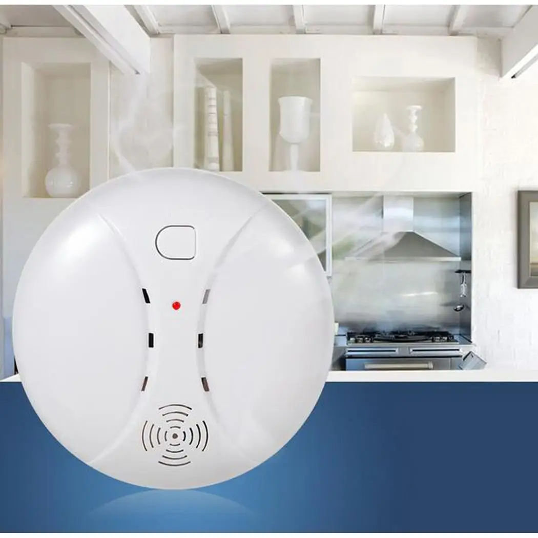 

Wireless Smoke Detector Fire Wireless Alarm White 433MHZ / 315mhz Photoelectric Sensor Security Alarm
