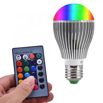 

E27 E27 RGB Light Bulb Color Changing Home Party Decoration Lamp with 24 Key Remote Control lampada led
