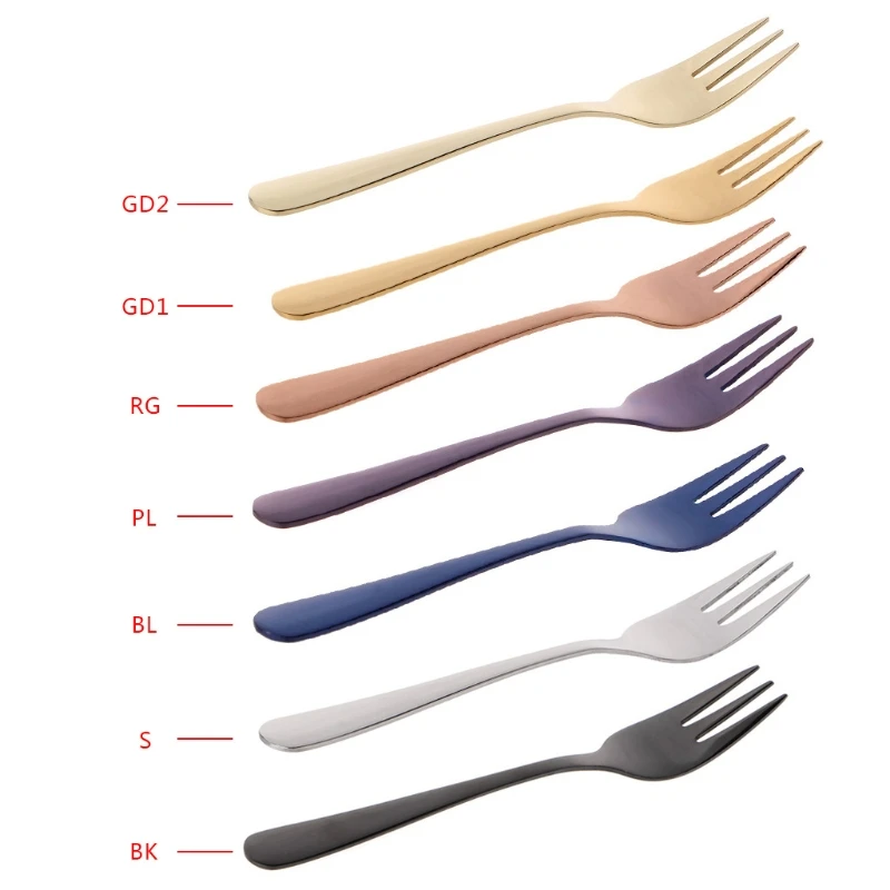 Dinner forks Creative Stainless Steel Fruit Dessert Fork For Cake Snack Small Dinnerware