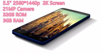 

SANTIN #Dante #Marconi 5.5" 2K Full HD screen 21MP 2560*1440p 3GB RAM 32GB ROM Smartphone 4G LTE Helio X10 Octa Cores cellphone