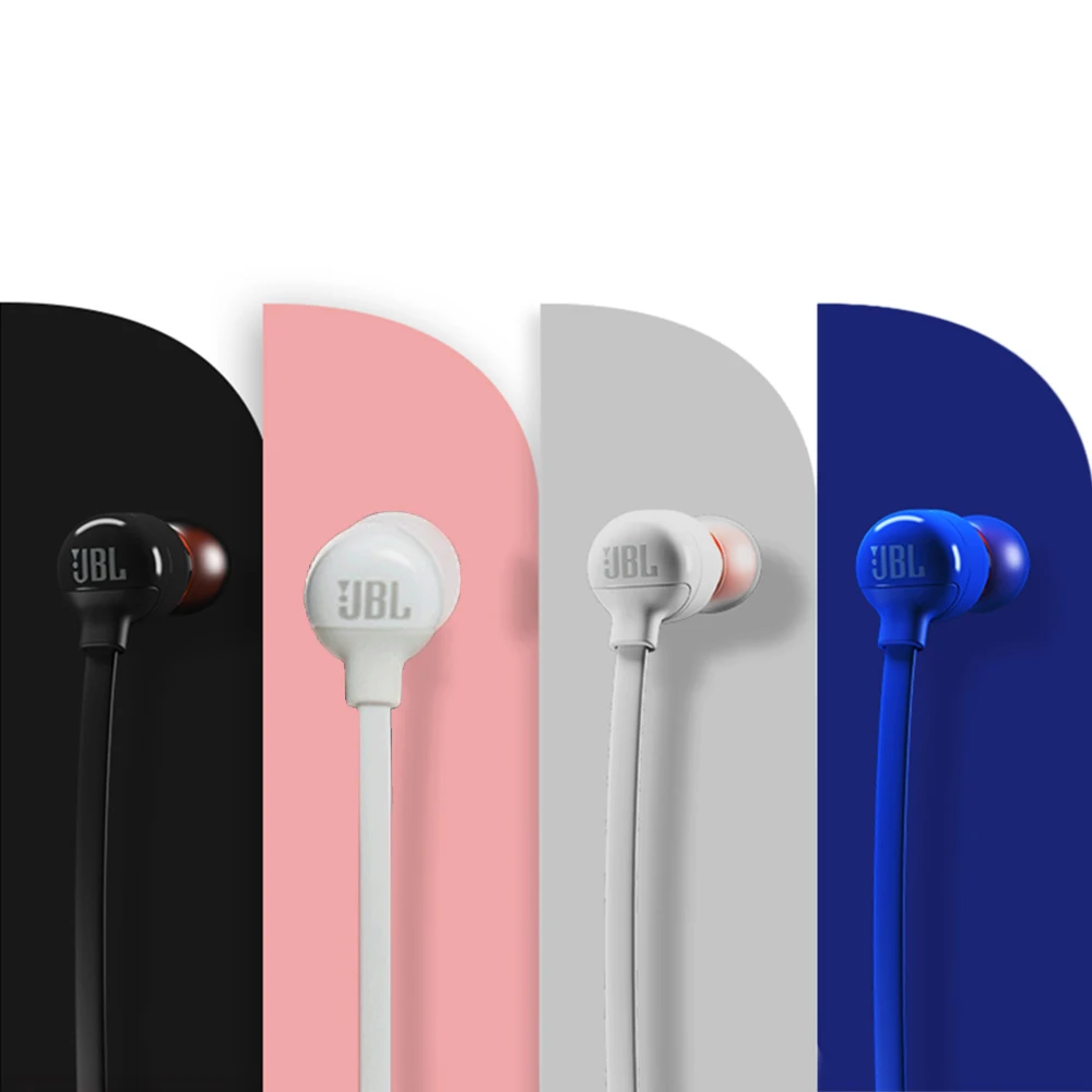 JBL T110 BT Bluetooth Беспроводные спортивные наушники Магнитная Спортивная гарнитура музыкальные наушники Поддержка Hands-free Звонки с микрофоном