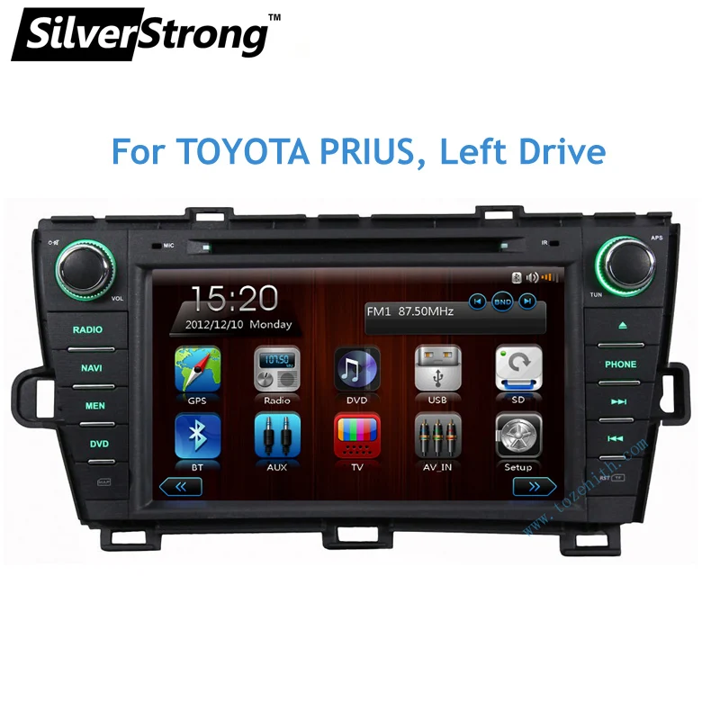 

SilverStrong 2DIN Car DVD GPS for Toyota Prius 2009-2013 LHD Car RADIO Navi with DVD Bluetooth Radio GPS
