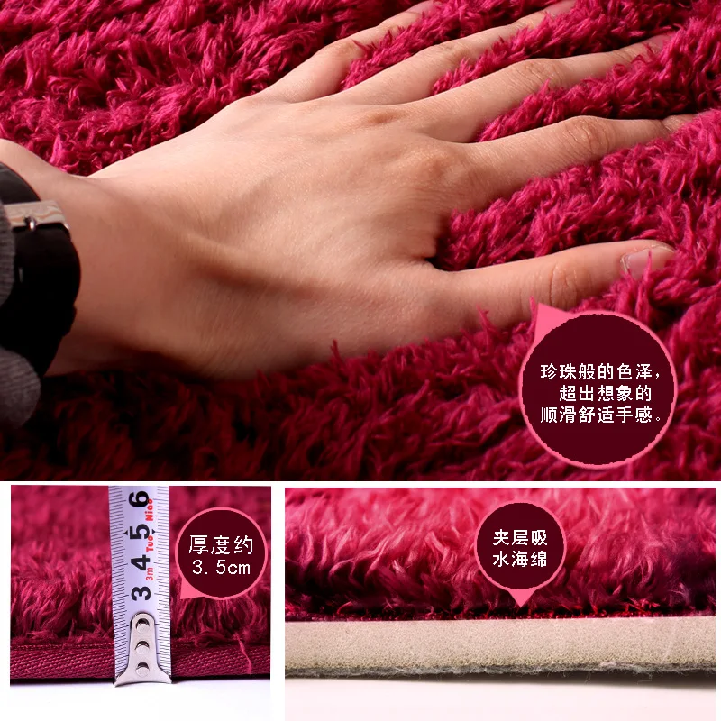 В европейском стиле из мягкого плюша; противоюзовый ковёр для Гостиная Спальня дверь кухни, ванной коврики коридор мягкие ковры кровать Одеяло