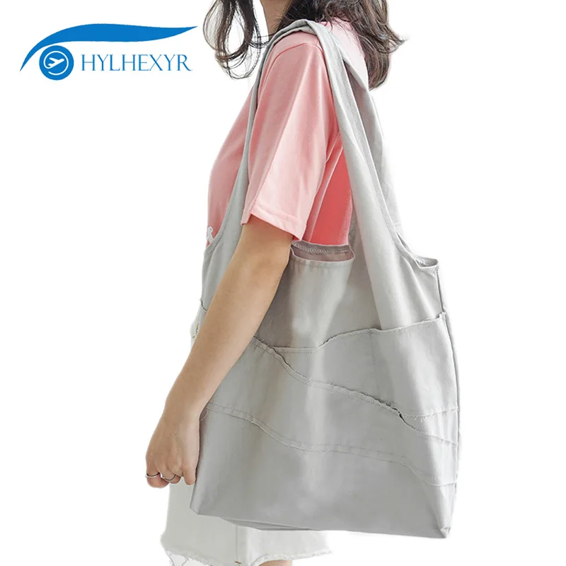 

Hylhexyr Twill Cotton Single Shoulder Bag Handbag Fashion Woman Bag Solid Colour Simple Design Stylish Shopping Tote Bags
