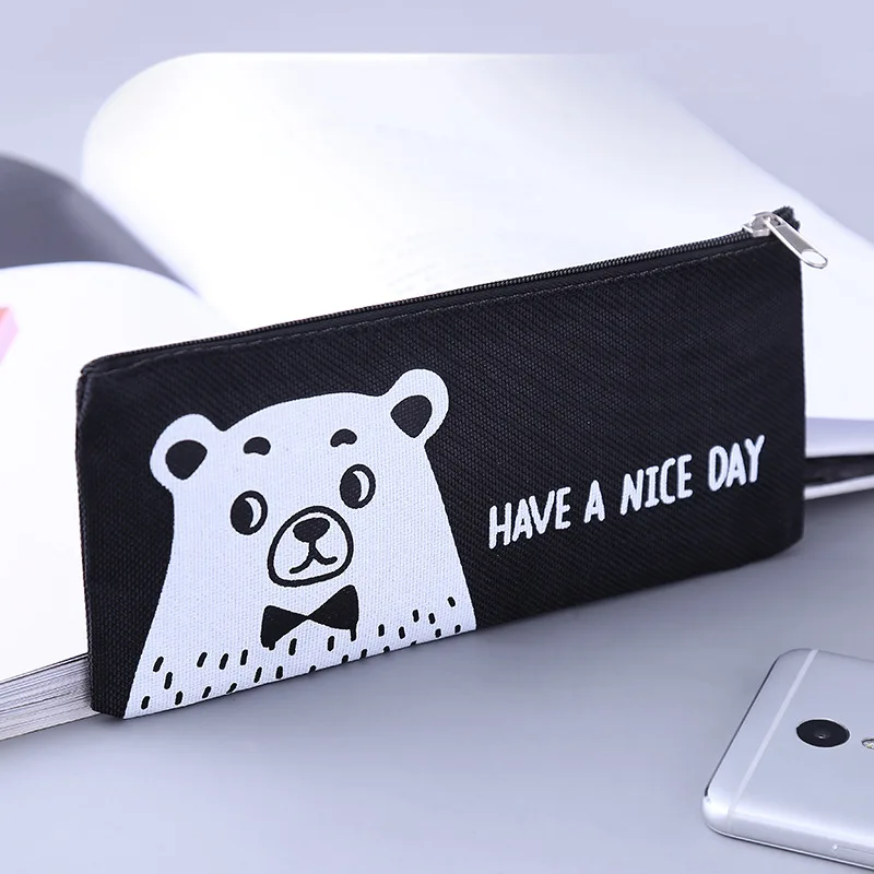 kawaii Bear Oxford cloth Pencil Case Office Student Pencil Cases Kalem Kutusu School Supplies Pen Box Astuccio Scuola - Цвет: 9