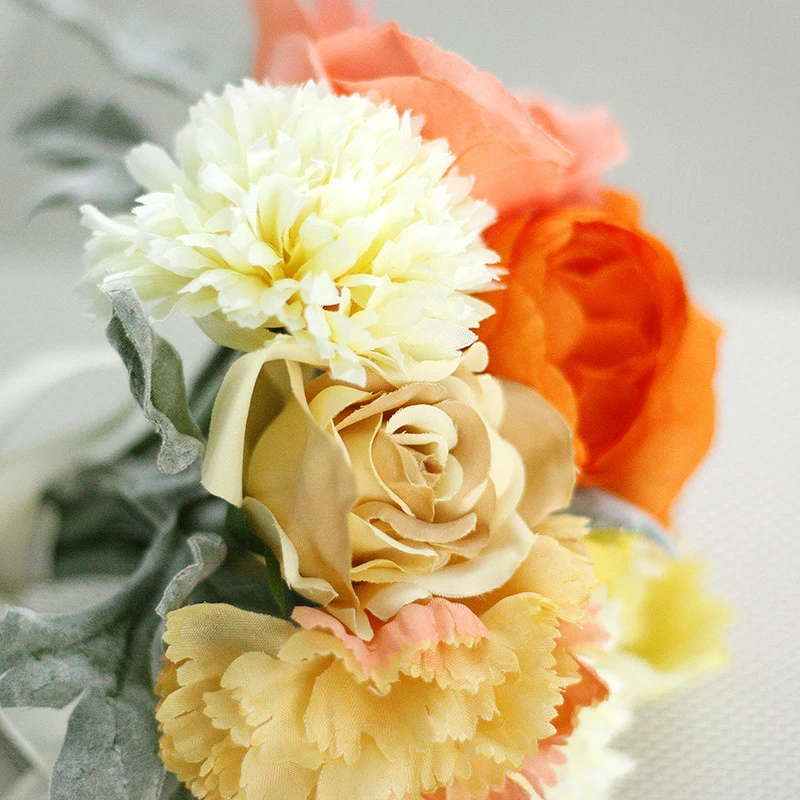 Christmas Vivid Artificial Flower Bridal Bouquet Silk artificial flowers bouquet Wedding arch flowers Roses for decoration Christmas Vivid Artificial Flower Bridal Bouquet Silk artificial flowers bouquet Wedding arch flowers Roses for decoration