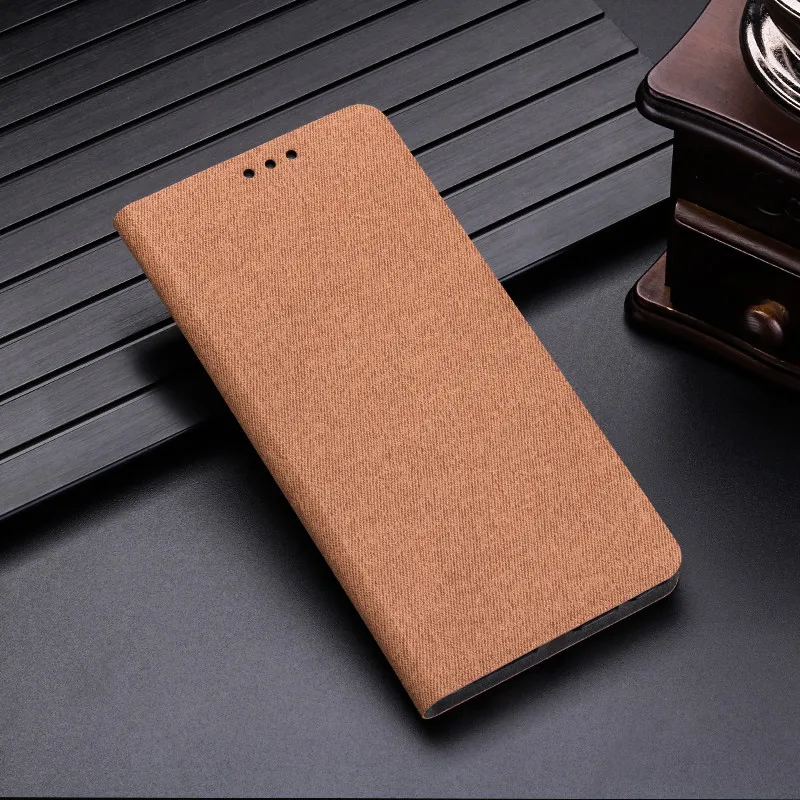 Флип-чехол из искусственной кожи чехол для Meizu X8 чехол 6,2 дюймов с корковой текстурой чехол для телефона для Meizu X8 M852Q чехол со слотом для карт - Цвет: Brown