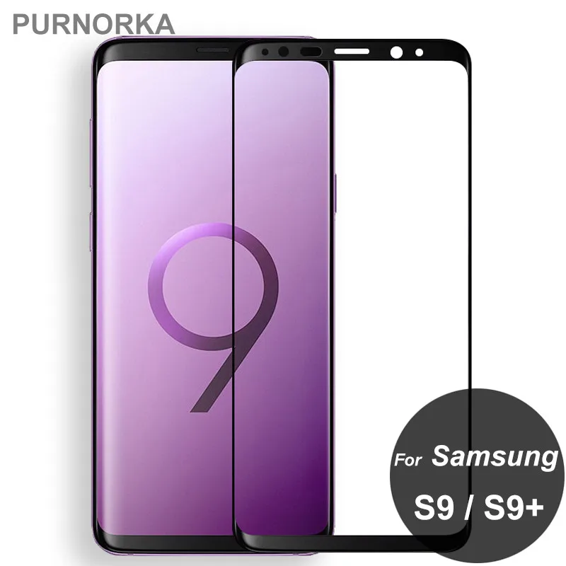 For Samsung Galaxy S9 Plus Full Cover Tempered Glass 9H 3D Curved Screen Protector Covering Protective Film On S 9 S9Plus | Мобильные