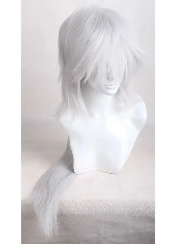 greek goddess costume Jiraiya Silvery White long straight cosplay costume wig with chip ponytail + wig cap wonder woman costume Cosplay Costumes