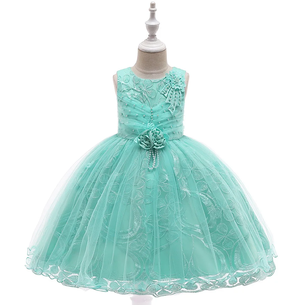 

High Quality Lace Tulle Flower Girl Dresses Evening Wedding Birthday Little Girls Prom Dress First Communion Princess Costume