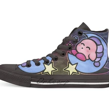 Kirby Sleep Повседневная Высокая холщовая обувь кеды для дропшиппинг