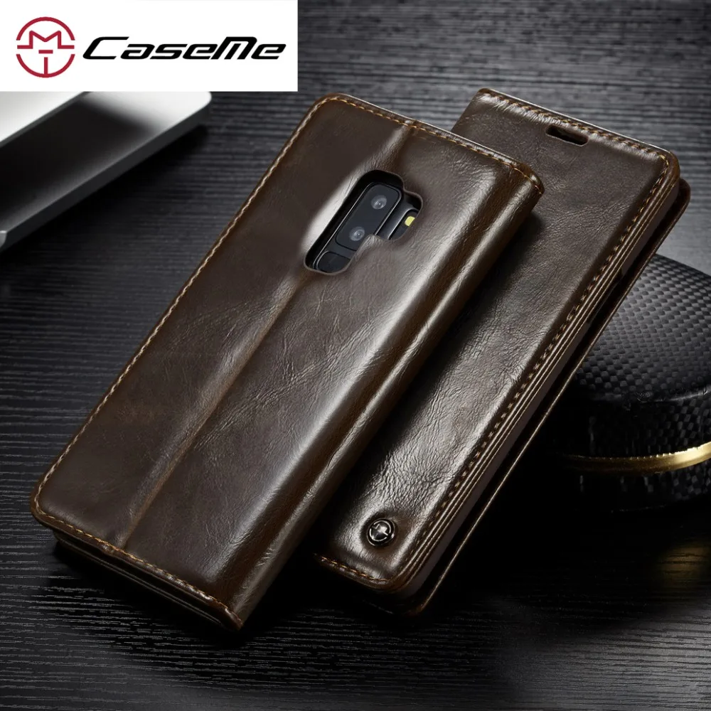

For Samsung S9 Phone Case CaseMe Magnet Case For Samsung Galaxy S9 Plus Mobile Shell PU Leather Stand Flip Cover Book Style Case