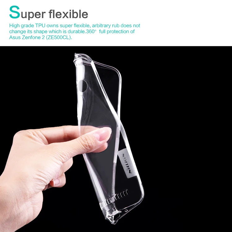 

NILLKIN Ultra Thin Transparent Nature TPU Case For ASUS ZenFone 2 ZE500CL (5.0inch) S Line Clear TPU Hard Soft Back Case