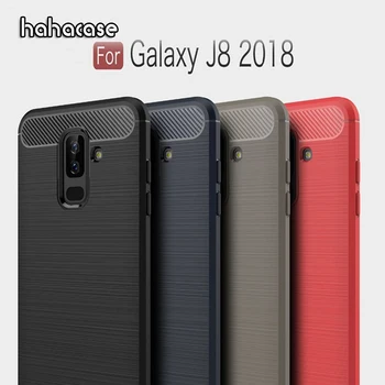 

50pcs Carbon Fiber Soft TPU Silicone Case For Samsung J3 J5 J7 2015 2016 2017 J4 J7 J8 2018 J4 J6 Plus Brushed Shockproof Cover