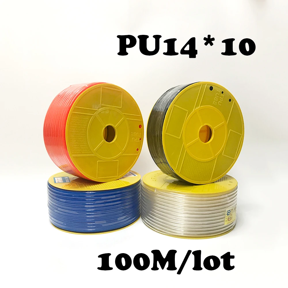PU Tube 14 10mm Air Pipe To Air Compressor Pneumatic Component Red 100m