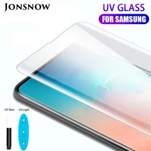 Ультрафиолет закаленное стекло для samsung S10 Plus S10e S9 S8 Plus Note 8 Note 9 полное жидкое клеевое Защитное стекло для экрана