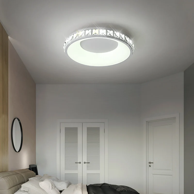 

Ceiling Chandelier for Bedroom Living room Hallway Crystal Lustre LED Chandelier with remote Dimmable Modern Avize Chandelier